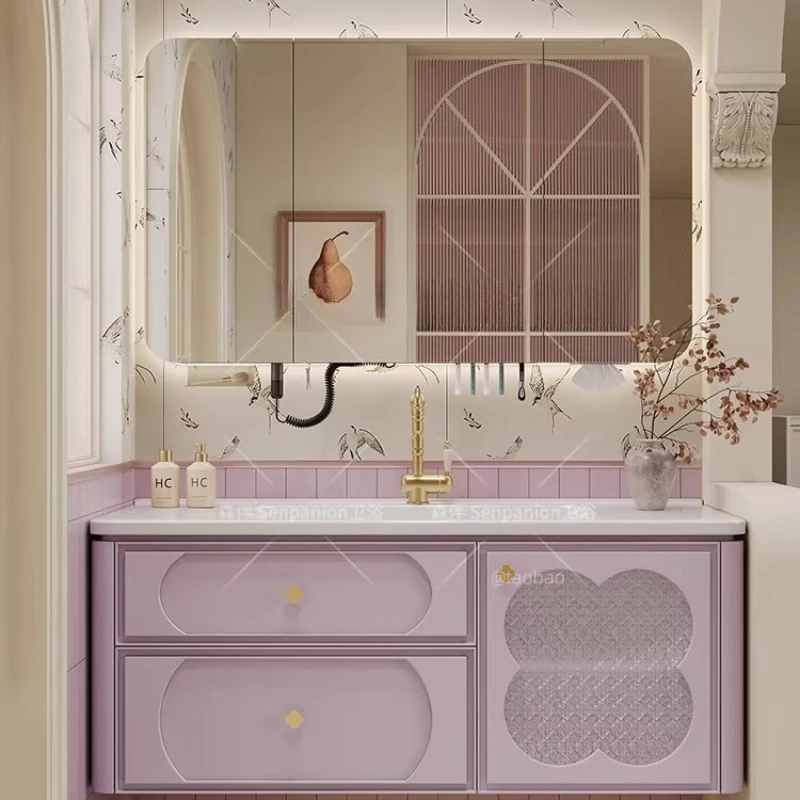 

Holder Vanity Bathroom Cabinet Drawer Wall Mount Simple Dresser Bathroom Cabinet Mirror Natural Armario Para Banheiro Furniture