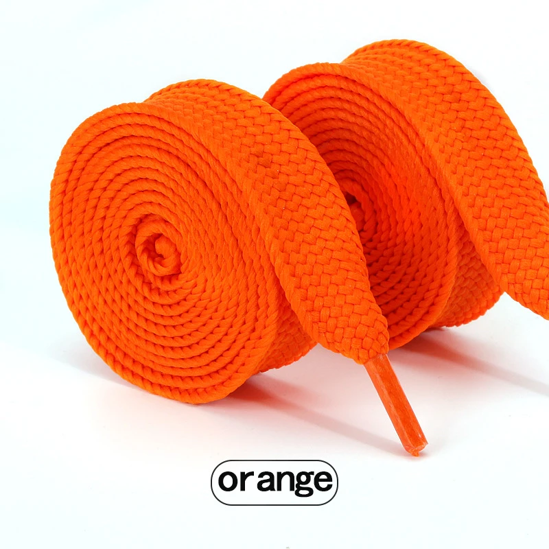 Neuer Stil, 2,2 cm breit, flache Polyester-Schnürsenkel, einfarbig, hochwertige, hochästhetische Schuhschnüre für Mädchen – Detail 11