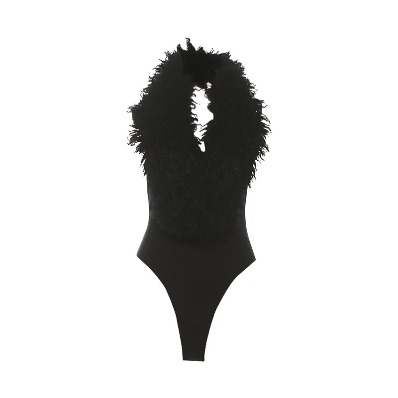 

Сексуальный уличный комбинезон без рукавов с открытой спиной, повседневный однотонный асимметричный ромпер, клубная одежда, цельный комбинезон с вырезами, модный облегающий комбинезон