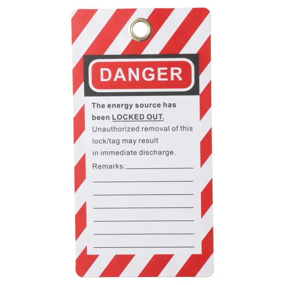 Red Lockout Tagout Tags 16.4*9.5 cm/6.5*3.7 inches PVC Compliance Safety Tags Danger Do Not Operate Tags