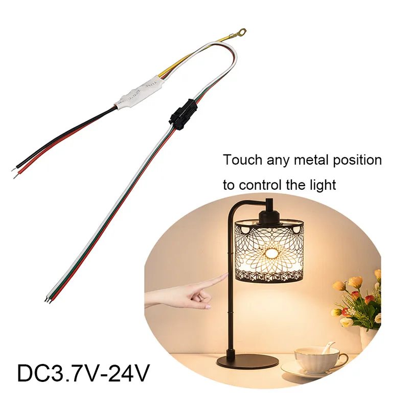 Metal touch sensor DC5V 12V 24V metal desk lamp suitable for LED light strip DIY handmade creative light can be customized