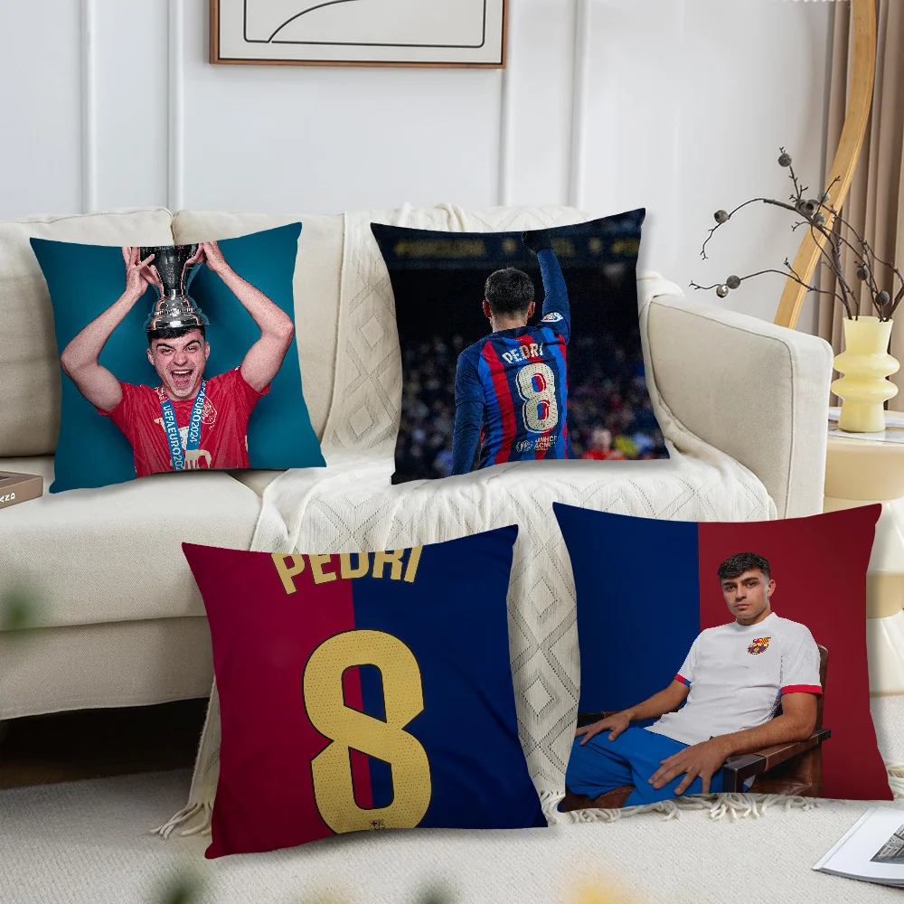 Popular España fútbol P-Pedri jugador funda de almohada sofá sala de estar cabecero dormitorio respaldo cojín cuadrado tiempo de siesta