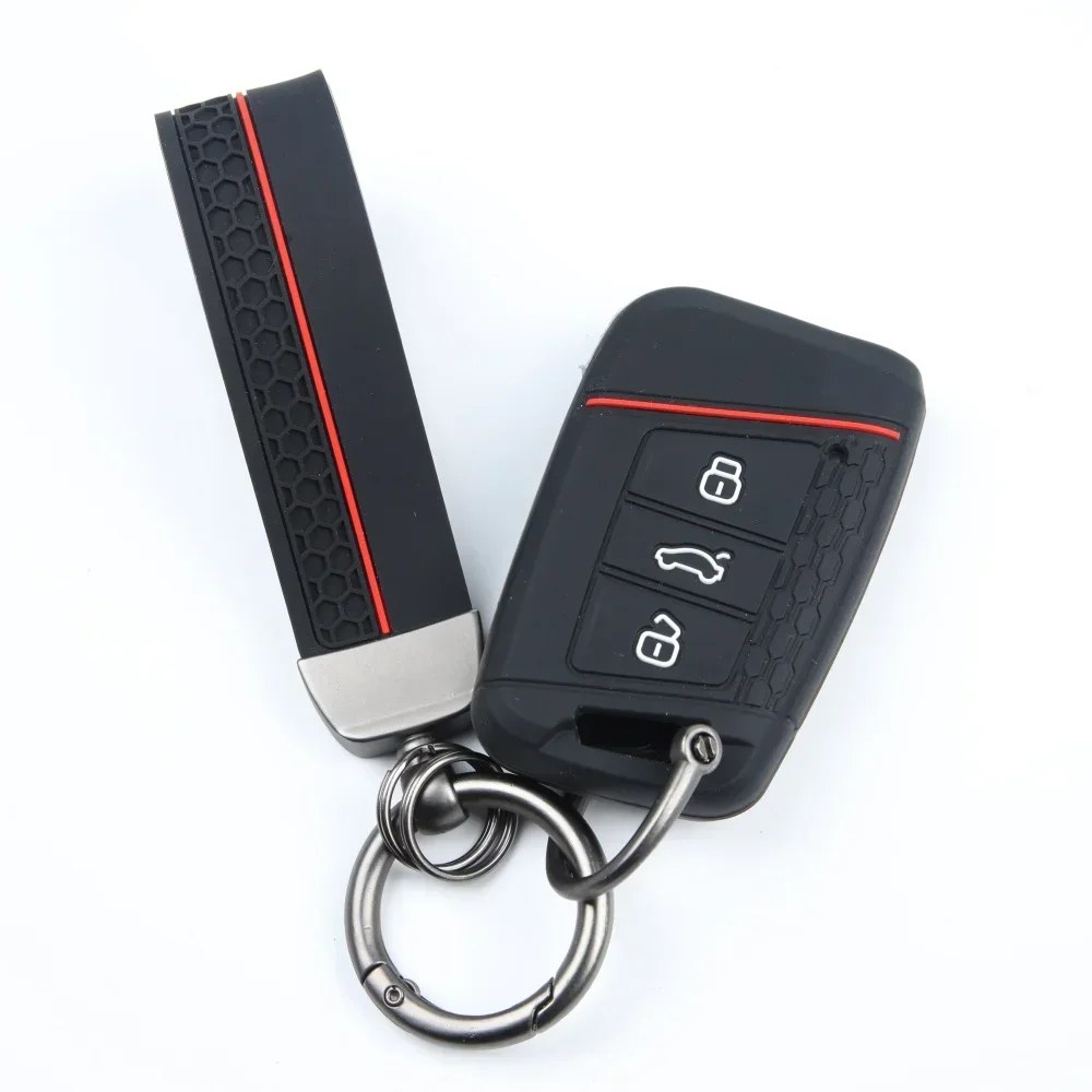 

New for Volkswagen VW Magotan Passat B8 Golf for Skoda Superb A7 Silicone Car Remote Key Case Cover Holder Shell Fob Accessories
