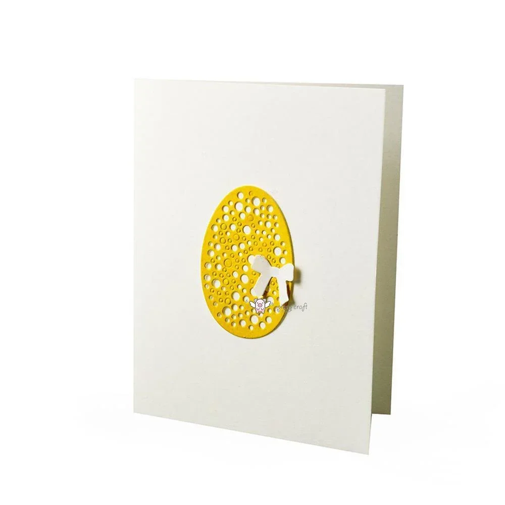 Piggy Craft Metall-Stanzformen, geschnittene Matrizenform, Ostern, Lochmuster, Ei, Scrapbook-Papier, Bastelform, Klingenstanzer, Schablonen