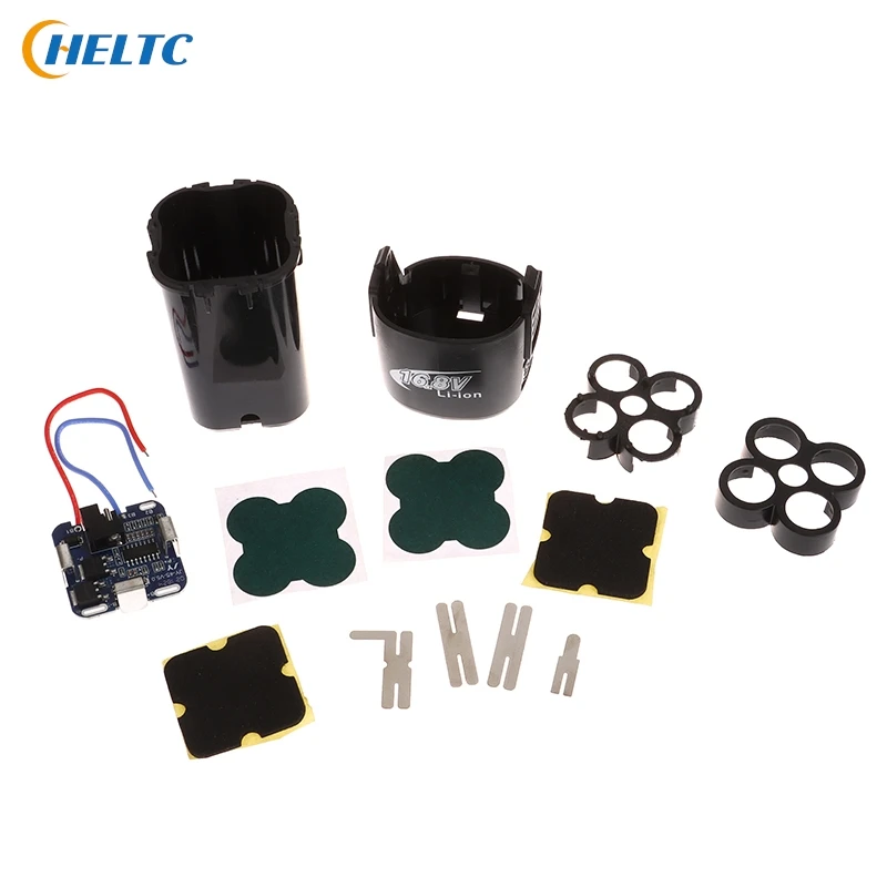  1Set 4S BMS18650 Lithium Battery Storage Box 16.8V BMS PCBA For Electric Tool With Holder Nickel Capacity Label Without Battery