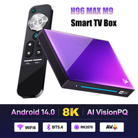 New Smart TV BOX H96 MAX M9 AI Android 14 BT5.4 Wifi6 RK3576 1000M LAN Media Player Set Top Box 4GB 32GB 8GB 128GB