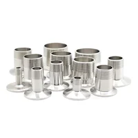 SP1/4 ""1/2"" 3/4 ""1"" 1-1/4 ""11/2"" 2 ""SS 304 acero inoxidable sanitario virola roscada macho accesorio de tubería adaptador de triple abrazadera DN15-50