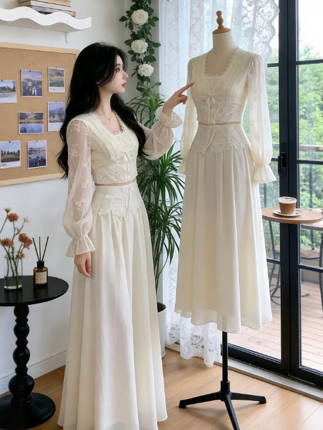 

Korean Sle Gentle Wind Super Beautiful Top f Skirt Two Piece Set Ele And Proper Whole Set Spring 2026 Casual Wear