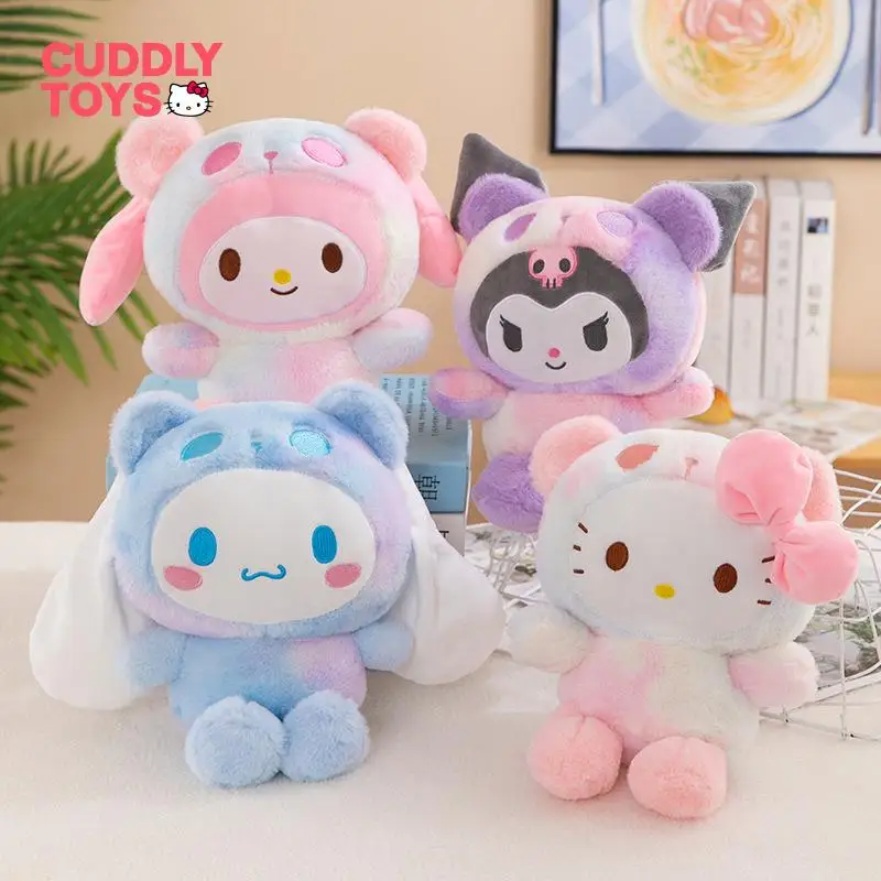 

Плюшевая кукла Sanrio, плюшевые игрушки Kawaii Kuromi Melody Hello Kitty, Мультяшные хлопковые милые плюшевые куклы Cinnamoroll для девочек, подарки