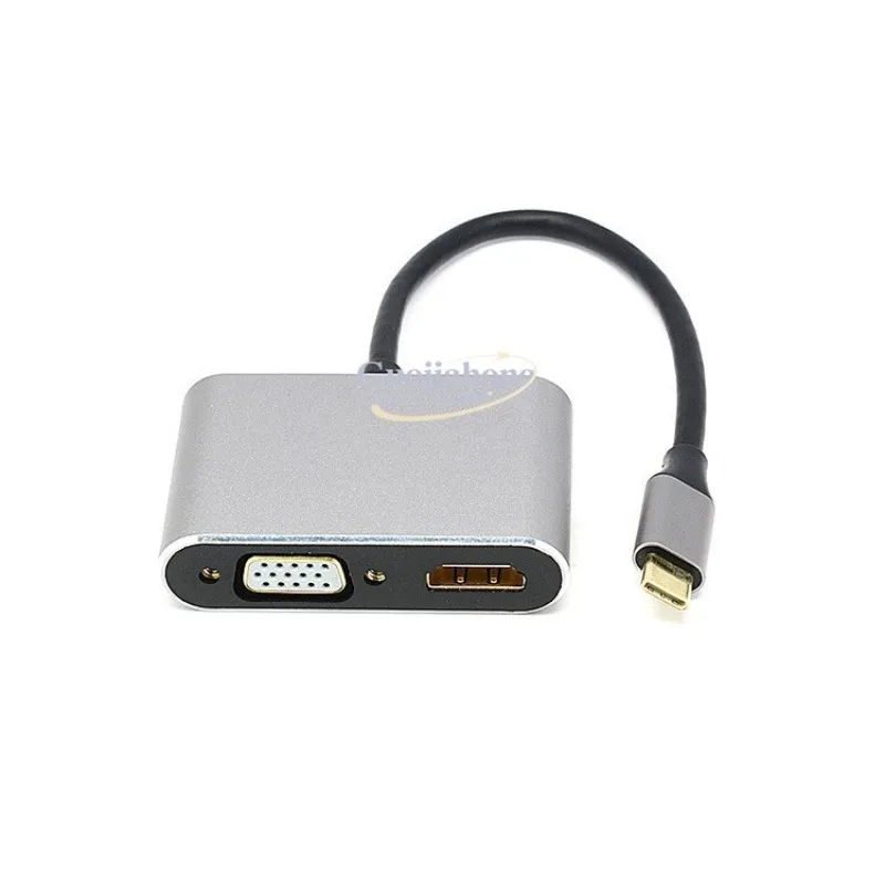 Type-C to   + VGA 4-in-1 HD adapter cable conversion hub hub 4-in-1 TYPEC docking station
