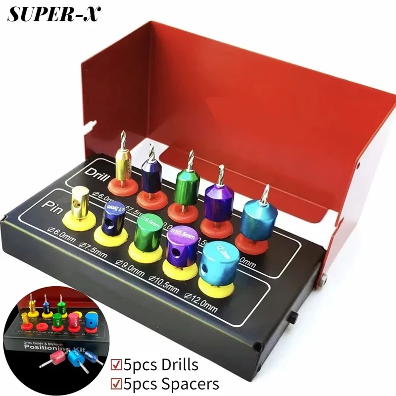 

1set Dental Implant Guide Drill Positioning Drill Kit Titanium Guided Surgery Pins Dental Instruments and Tool Dental Supplies