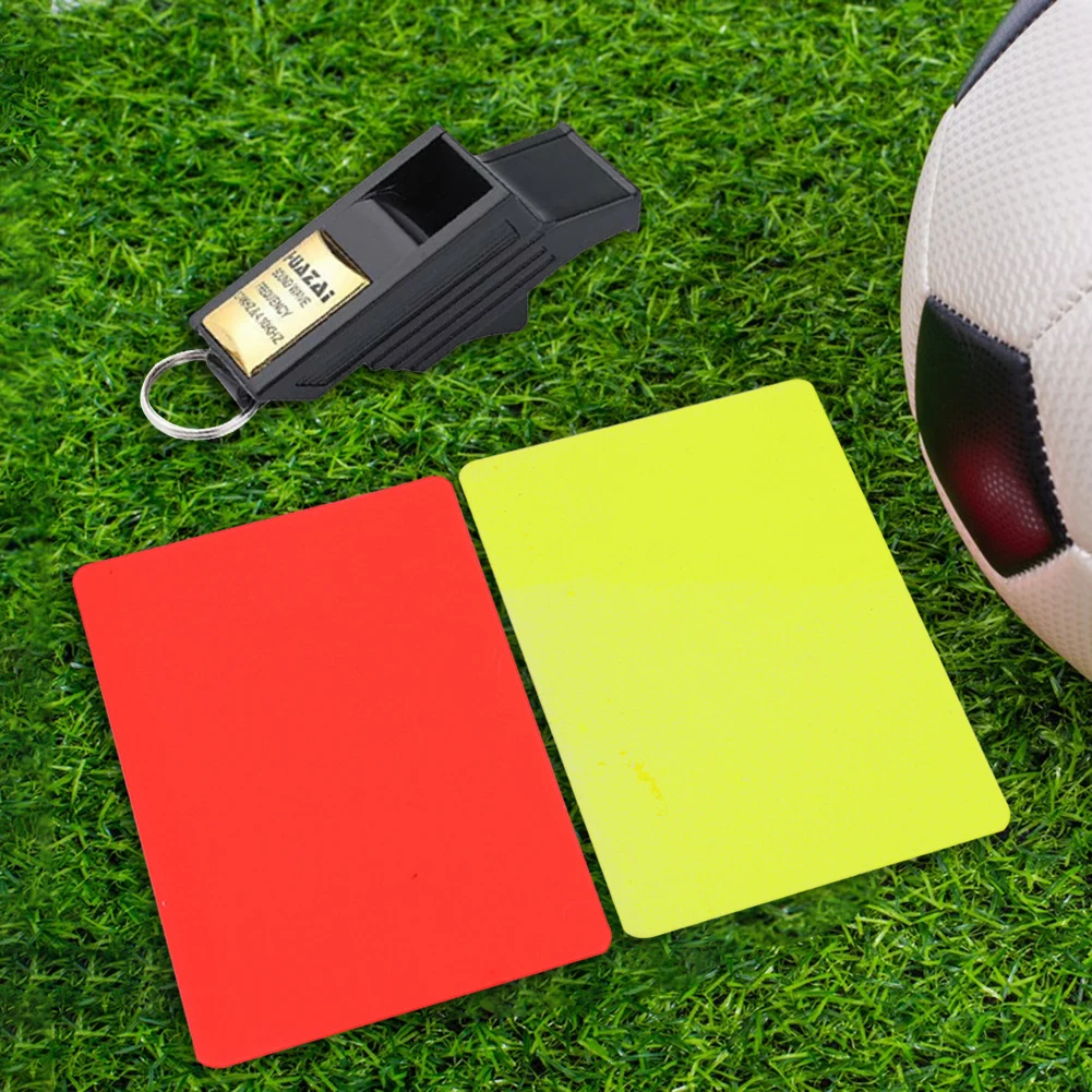 

Football Whistle Referee Card Set Whistle Portable Referee Penalty Cards Multifunction Lightweight for Competition Game