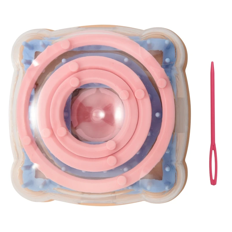 

Набор для вязания цветов, набор «сделай сам» для вязания шерсти и цветов, набор инструментов для вязания квадратных цветов с иглой