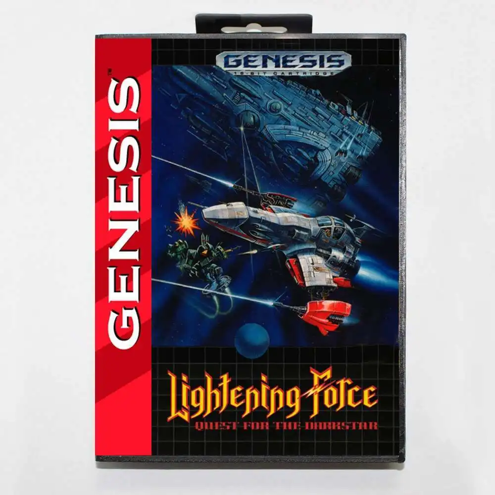 

Lightening Force MD Game Card with Custom US Box for 16 Bit Sega Megadrive Genesis Console
