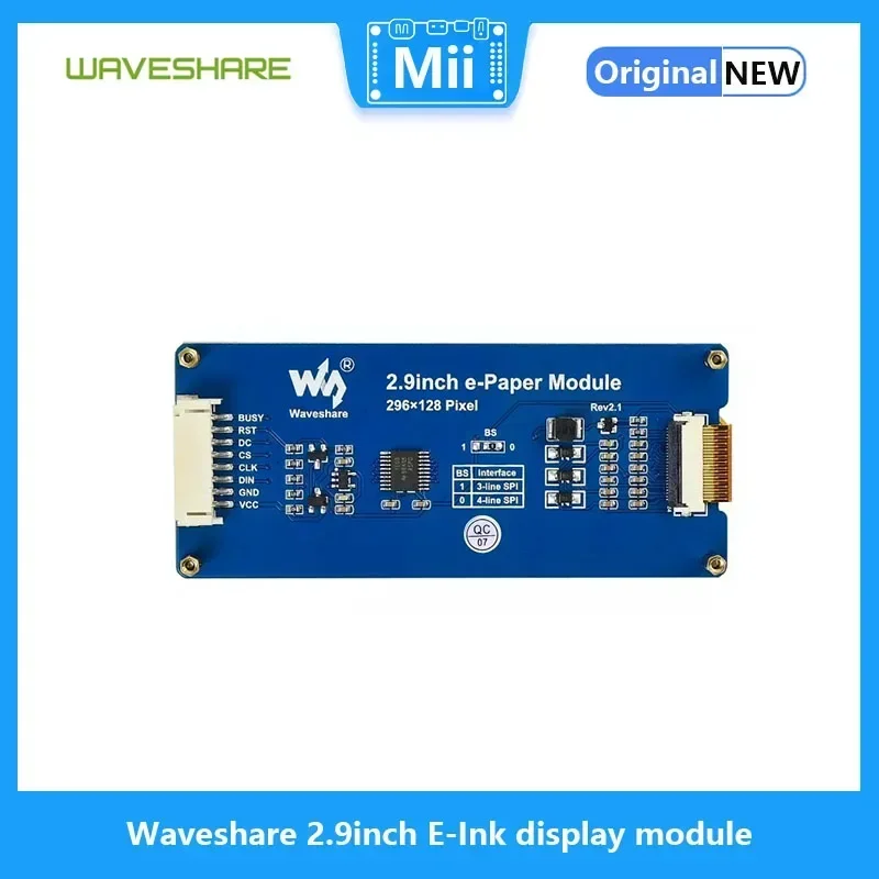Waveshare 2.9inch E-Ink Display Module Black/White Two Colors e-Paper Partial Refresh Compatible with Raspberry Pi