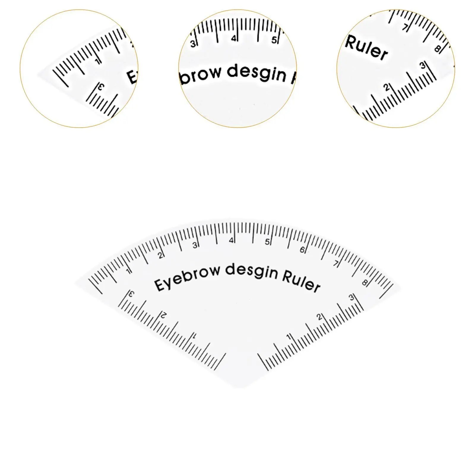 Augenbrauen-Design-Schablone mit Bogenführer, Lineal im Taschenformat für Anfänger