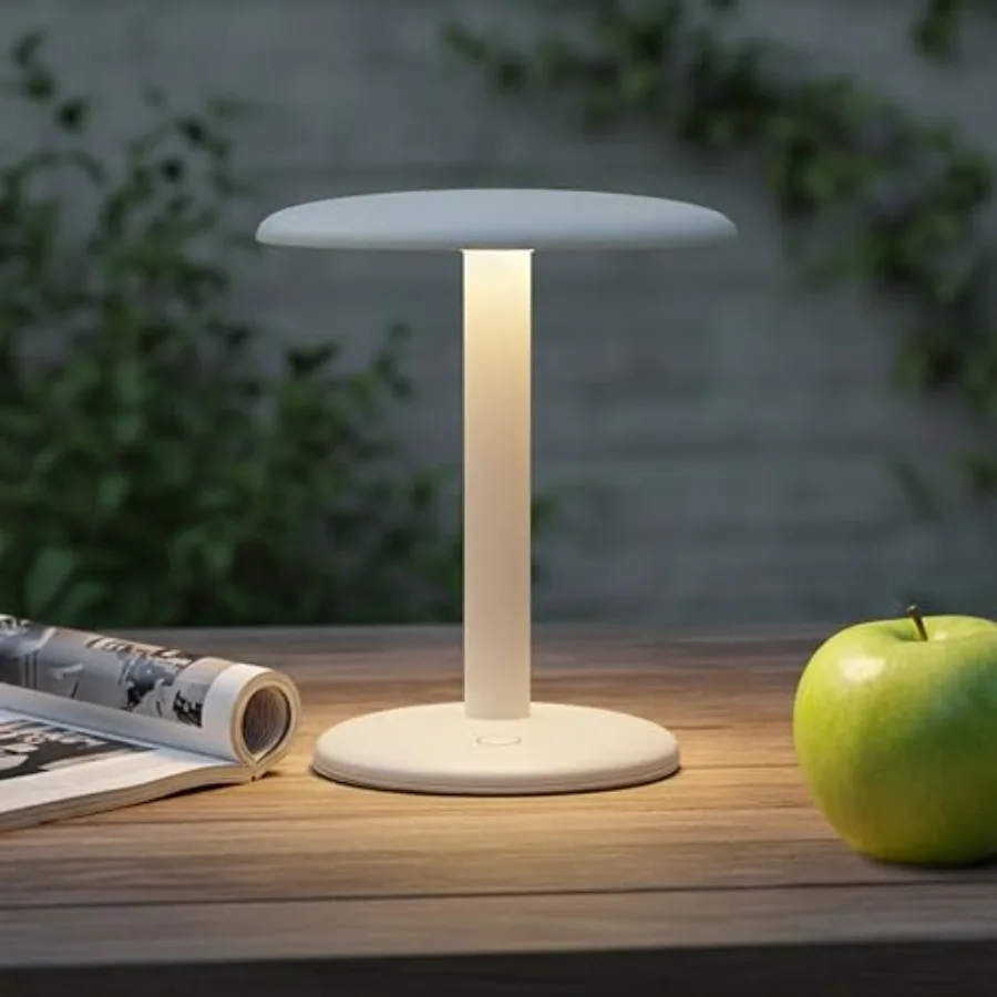 Zeno Cordl LED Table Lamp - Small 7.5in Touch Dimmable Bedroom, Side Table, End Table, Desk - Modern Rechargeable Portable Beds