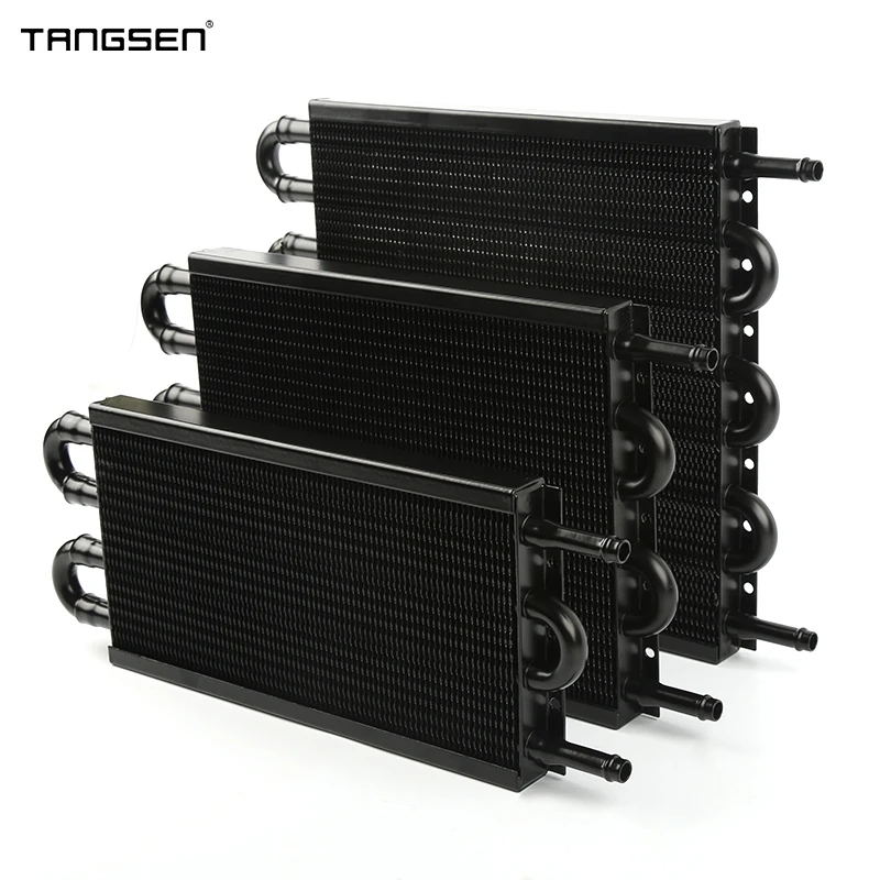 Transmission Oil Cooler Universal 4/6/8 Row Oil Cooler Kit Car  Aluminum Plate Fin Oil Cooler Auto-Manual Radiator Converter