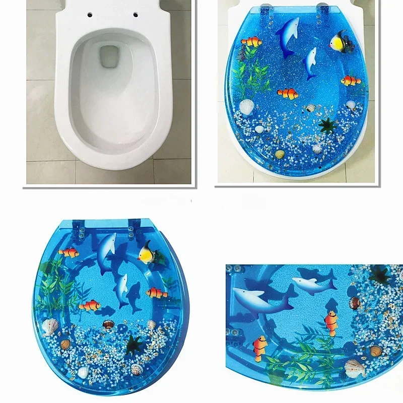 Advanced Resin Thickened Cover In The Bathroom, UVO Type Universal Ordinary Buffer, Silent Colored Toilet