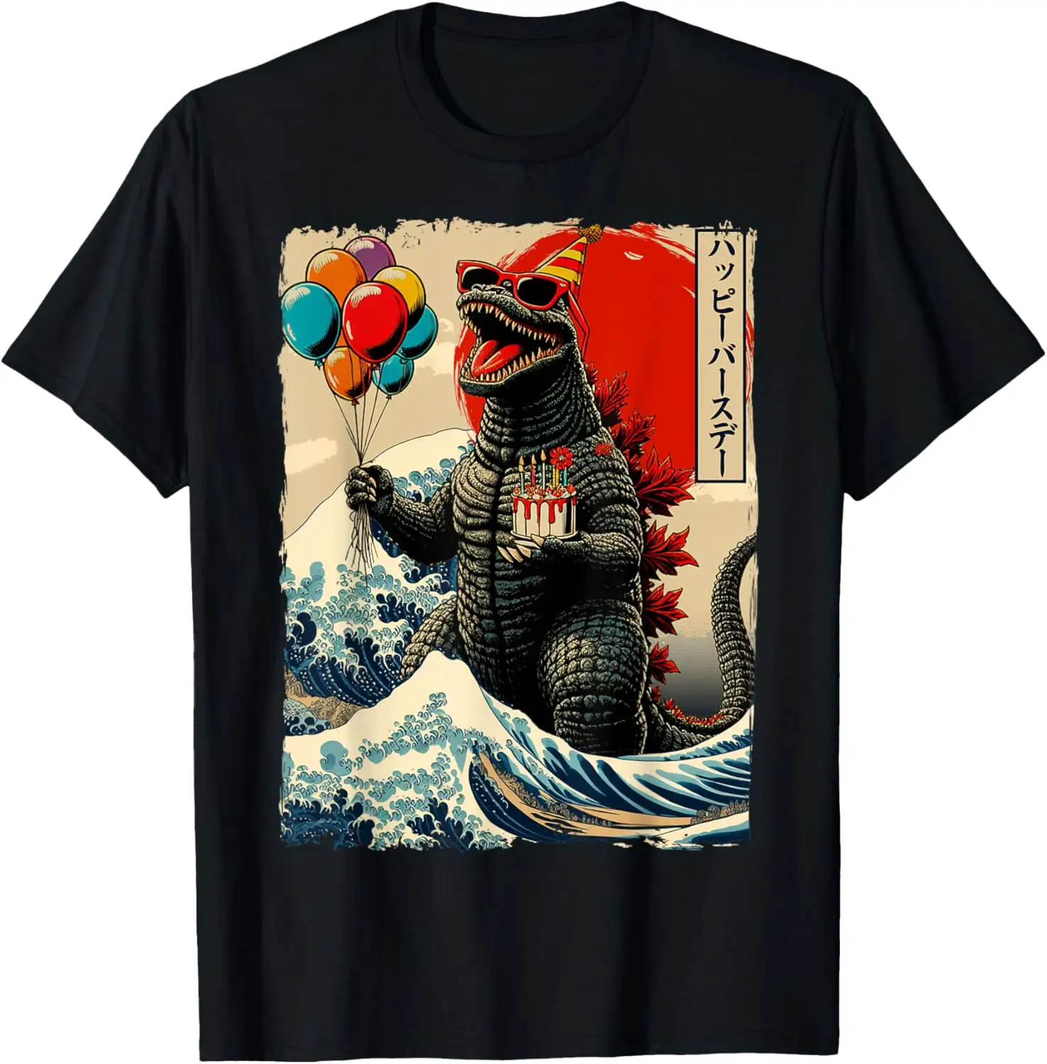 

Kaiju Birthday Party Japanese Art Lovers Monster Movie Gifts T-Shirt Anime Clothes Streetwear Mens T Shirts Graphic Camisas Over