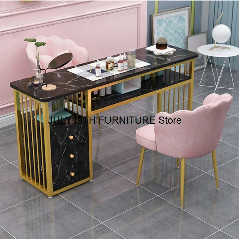 

Modern Minimalist Ins Salon Furniture Nail Tables Luxury Single Professional Manicure Table Beauty Salon Fashion Nail Table C