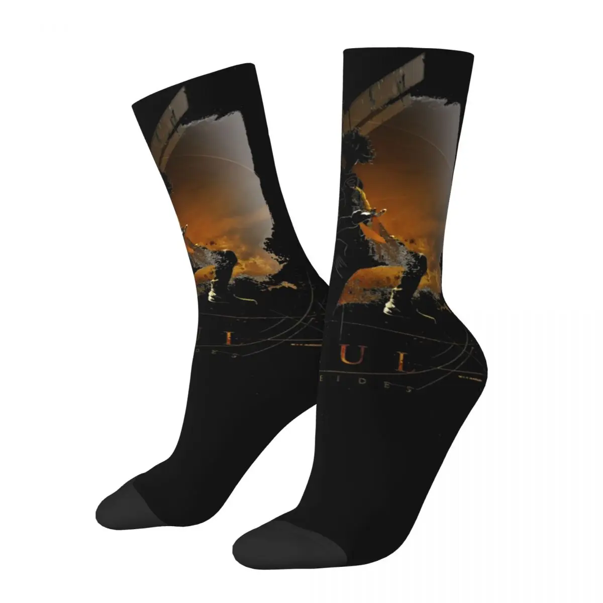 

Cozy Women Socks Paul Atreides Kneeling Grunge Poster Stuff Super Soft Timothee Chalamet Skateboard Dress Socks All Season