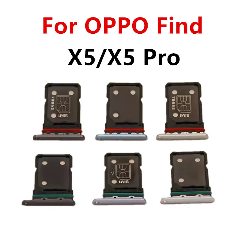 

X 5 X5Pro SIM Card Slot For OPPO Find X5 Pro Card Adapters Socket Holder Tray Chip Drawer Replace Housing Repair Parts