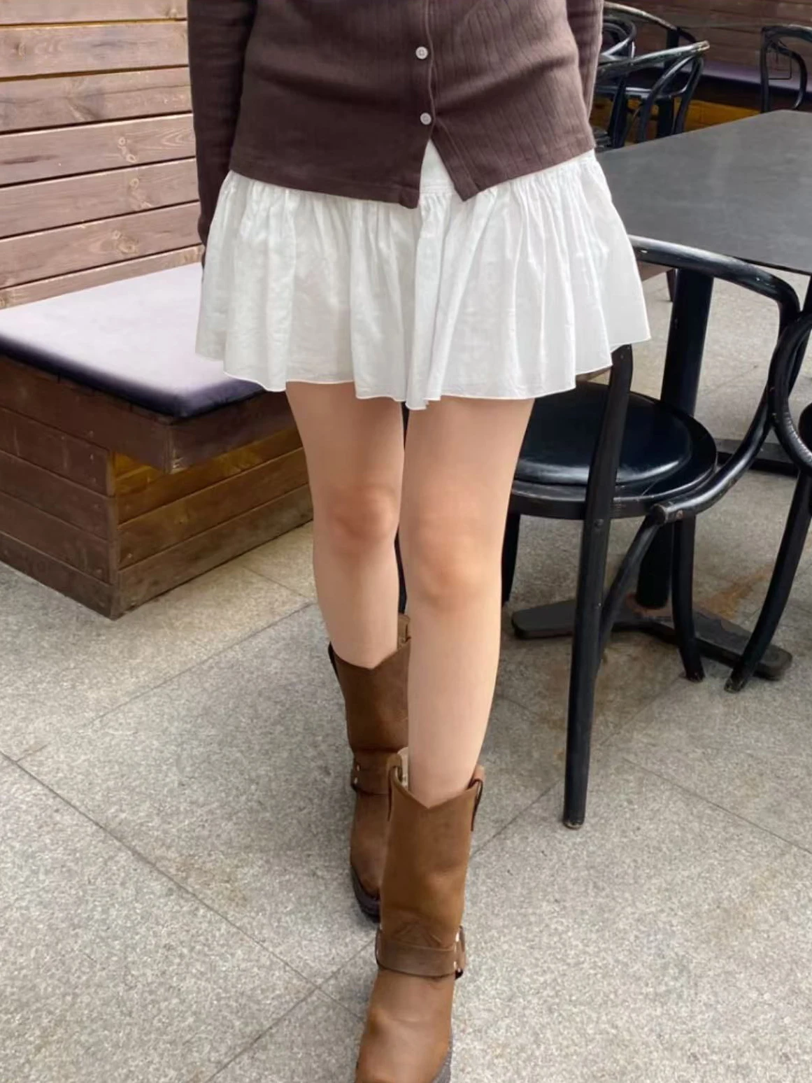 

New Folds White Mini Skirts Woman Summer Low Waist A-line Short Faldas Female Casual Simple All-match Preppy Style Cotton Skirt