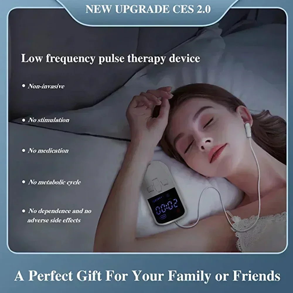 Sleep Aid Device CES Sleep Aid Machine Improves Sleep Therapy for Insomnia and Depression Ear Clip Type Microcurrent Stimulation