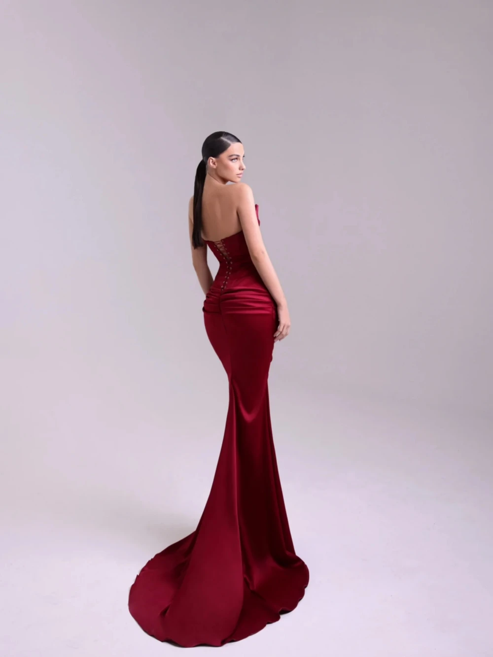 Elegancka Sukienka Wieczorowa Bez Ramiączek, Prosta, Syreni Krój, Damska, Szyta na Miarę, Celebrycka, na Bal Maturalny, Dopasowana, Nowoczesna, na Imprezę, Formalne Okazje, Suknia