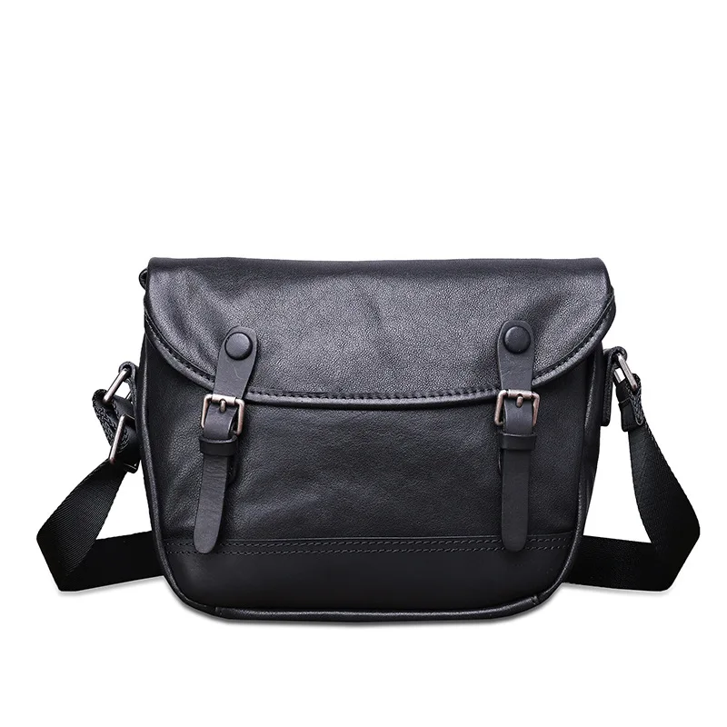 New Men's Leather Shoulder-Bag Fashion Korean-Style Full Grain Full-Grain Leather Messenger Bag Casual Sports Bag