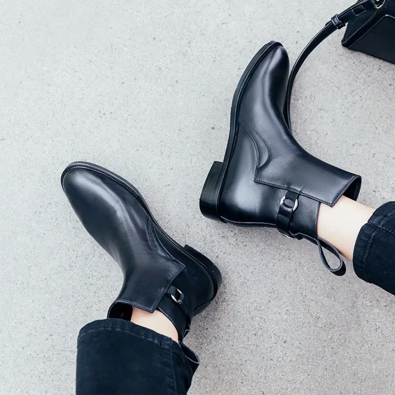 Summer Soft Surface Closed Toe Ankle Boots Women Breathable Flat Low Cut Short Boots Solid Commute Daily Casual Shoes