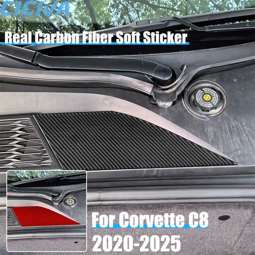 

Автомобильные аксессуары из настоящего углеродного волокна, передняя накладка на впуске, мягкая наклейка для Chevrolet Corvette C8 2020 2021 2022 2023 2024 2025