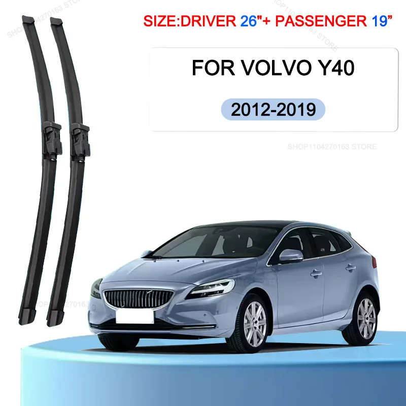 

Car Wiper Blades For Volvo V40 2012-2019 Windshield Windscreen Front Window Blades 26"+19" Car Accessories