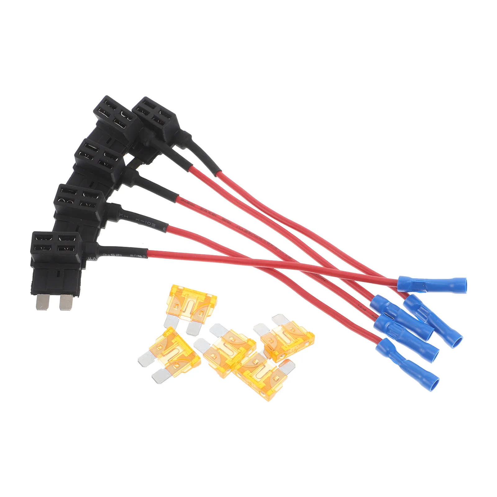 

5pcs Automotive Fuse Tap Adapter 5A Standard Atc Blade Holder For Car Truck Boat Electrical System Protection Fuse