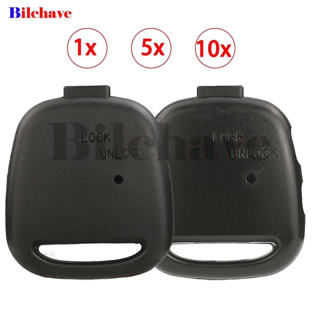 Jingyuqin 1/5/10pcs Remote Key Shell Case Cover For Toyota Carina Estima Harrier Previa Corolla Celica rav4 Replacement Fob