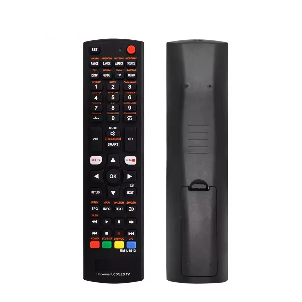 New RM-L1513 LCD TV Infrared Remote Controller for All Brand Televisions No Setup Required