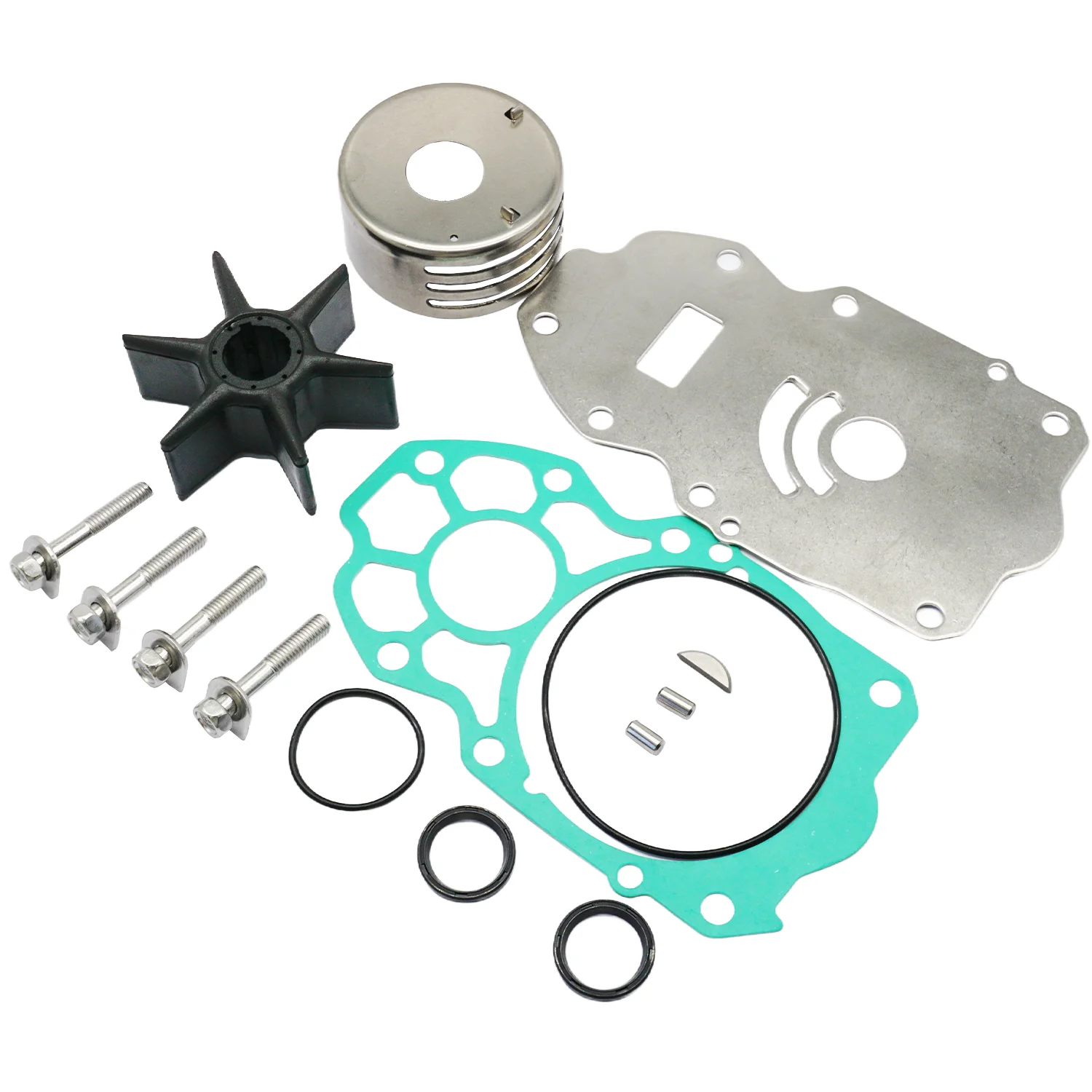 

Water Pump Impeller Repair Service Kit for Yamaha Marine V6 225 250 300 HP 4 Stroke 4.2L Outboard Engines 6CE-W0078-00 18-3470