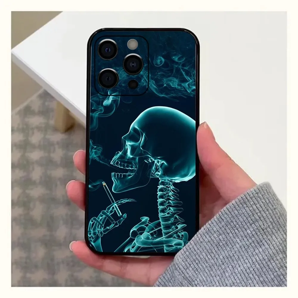 Radiological Human Organs Skeleton Phone Case For Apple iPhone 15,14,13,12,11,Pro,X,XS,Max,XR,Plus,Mini Soft Black Cover