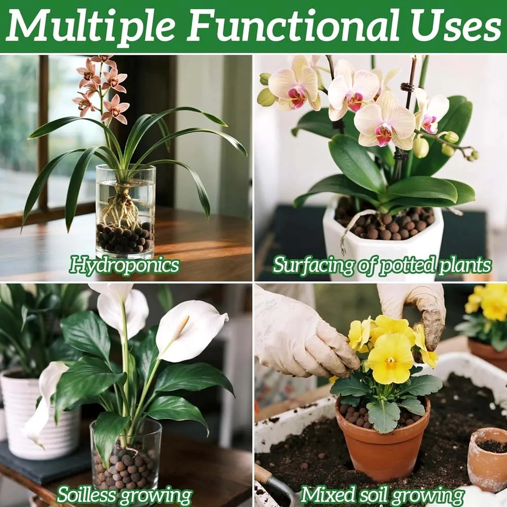 Leca الطين الحصى للنباتات كرات الطين للنباتات الحصى للنباتات الداخلية المائية تزايد البستنة الديكور Aquaponics