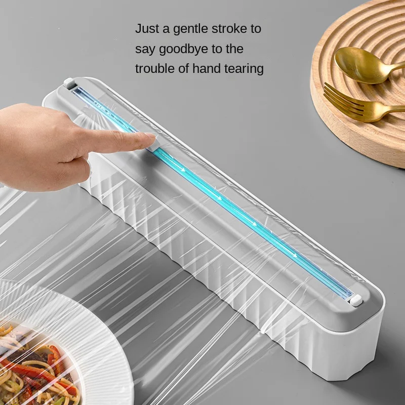 

Plastic Wrap Cutter Magnetic Refrigerator Kitchen Tear Free Plastic Wrap Cover Cutting Box Artifact Wall Hanging Storage