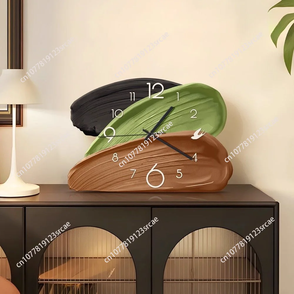 

Used desktop clock ornament new living room wall clock retro high-end creative silent table clock