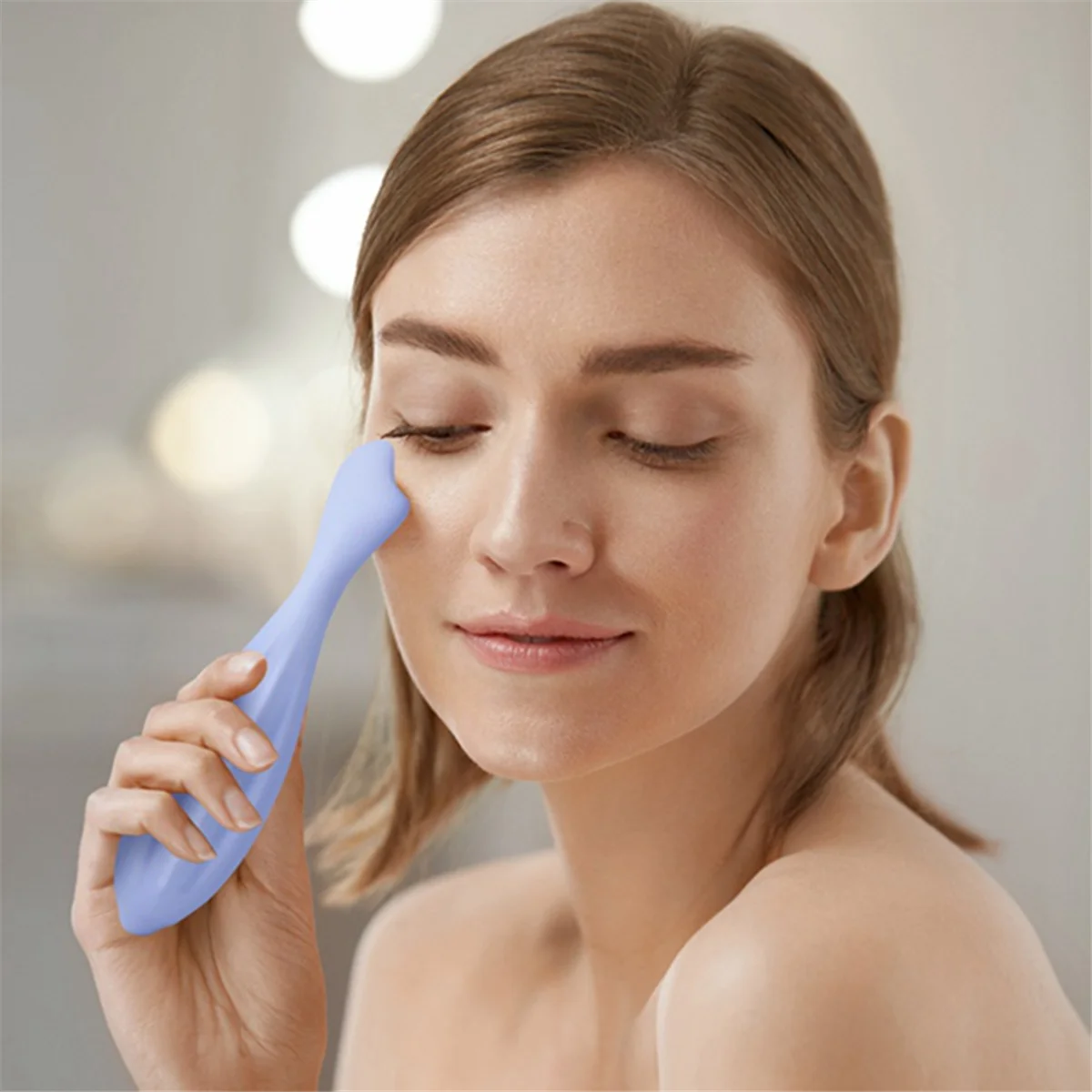 A71P 마사지 롤러 실리콘 페이스 마사지 도구 페이스 롤러 스킨 케어 모양 바디 & 페이스 커브는 피로를 줄입니다