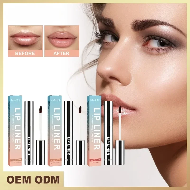 Peel Lip Liner Outline Lip Shape Display Color Waterproof Non-smudge Semi-permanent Peel Liner Lip Brush Variety Colors Fashion