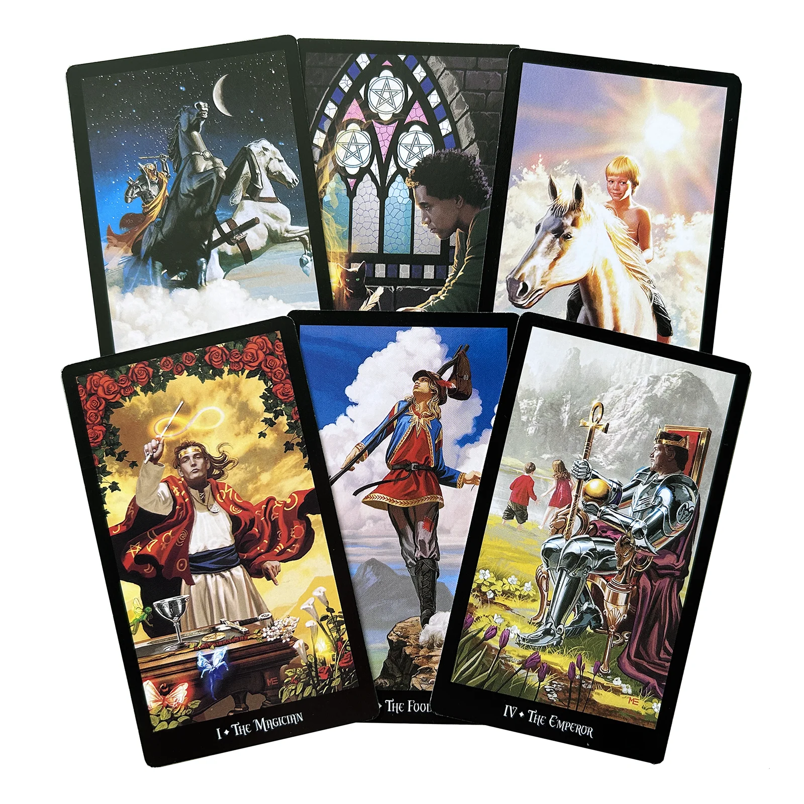 Cartas de adivinación de runas para principiantes, baraja de Tarot en inglés de 12x7cm de alta calidad con libro de guía, juegos de entretenimiento