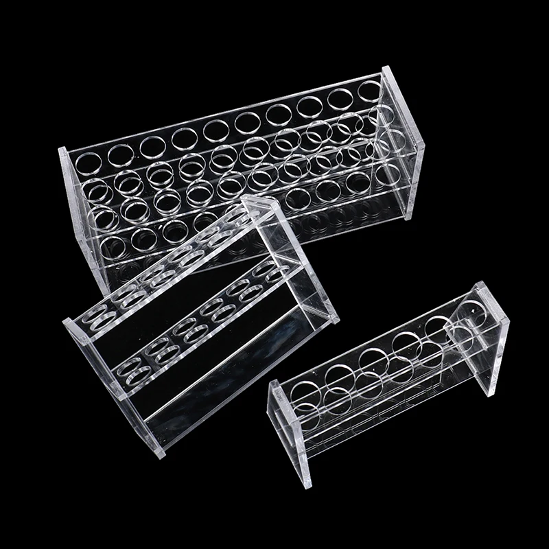 1PC Plexiglass Colorimetric Tube Rack 10ml/25m/l50ml/100ml Single And Double Rows School Laboratory Supplies