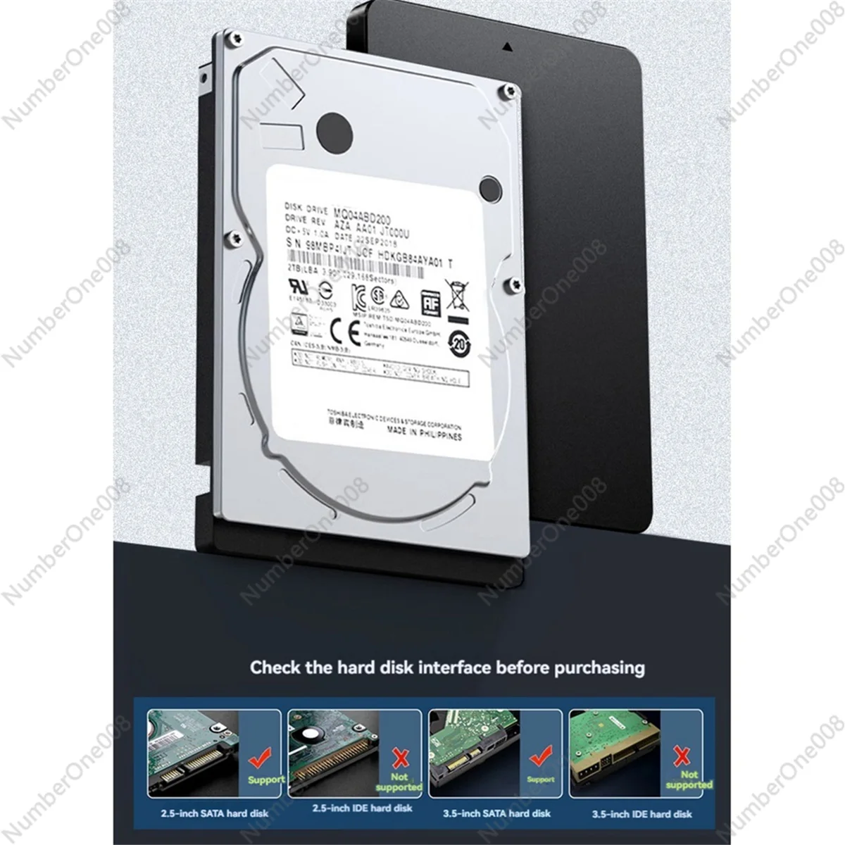 أفضل حافظة القرص الصلب ShuoLe USB 3.1 مقاس 2.5/3.5 بوصة محول القرص الصلب شاشة ديجيتال ذكية كابل محرك سهل