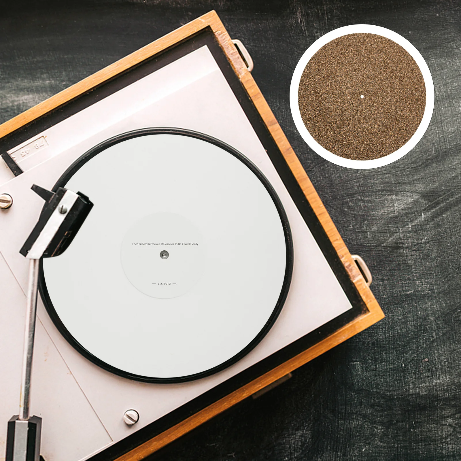 

Turntable Platter Mat Acrylic Record Mat Durable Nonslip Vibration Control Static Reduction Accessory Turntable Slipmat