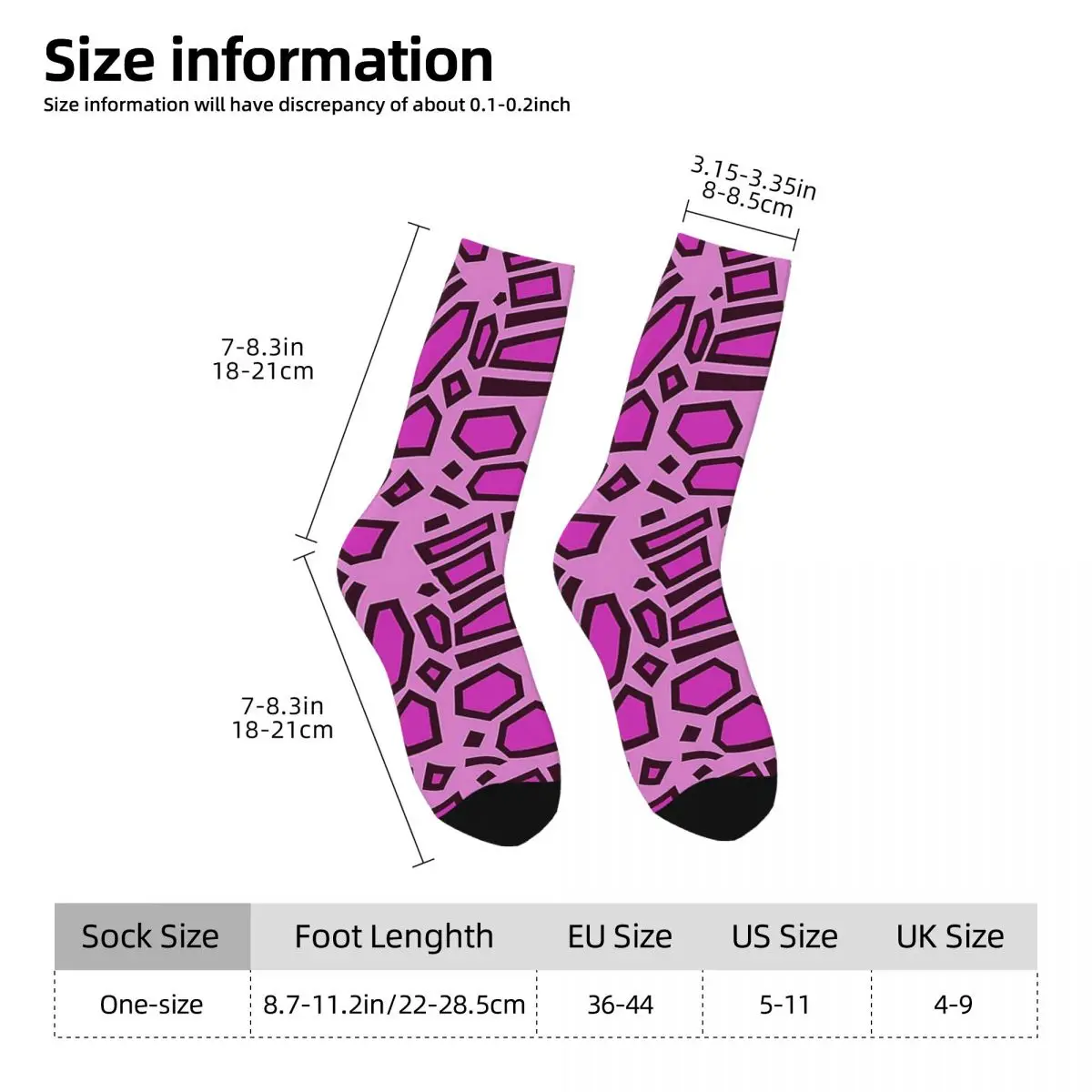 Kipo Pink Mega Jaguar Spots Socks Harajuku Super Soft Stockings All Season Long Socks Accessories for Man Woman Birthday Present