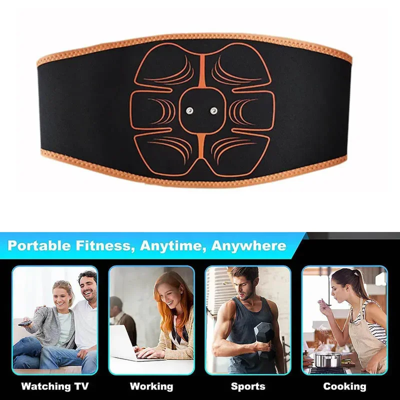 Smart Abdominal Toning Belt Muscle Toner Fitness Massage Slimming Massager Belts For Body Belly Waist Training Fitness